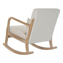 Mecedora Sixties DKD Home Decor Beige Natural 85 x 81 x 66 cm Mecedora Sixties DKD Home Decor Beige Natural 85 x 81 x 66 cm