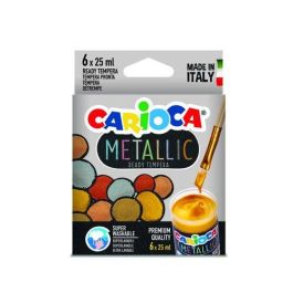 Carioca Tempera Escolar Metallic Bote 25 ml, Supercubriente, 6 Colores Surtidos Precio: 5.50000055. SKU: B13M6LAQZ5