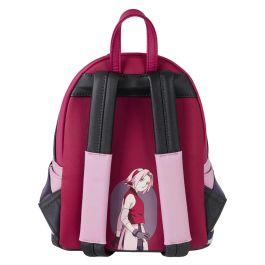 Loungefly Mochila Sakura Naruto Shippuden 26cm Piel Vegana Bolsillo Frontal y Laterales