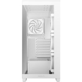 DeepCool CG580 4F V2 Torre Midi PC Blanco con 4 Ventiladores y Vidrio Templado para Gaming