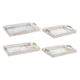 Bandeja Mediterraneo DKD Home Decor Multicolor 30 x 6 x 40 cm Set de 2 (2 Unidades)