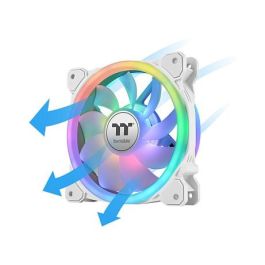 Thermaltake SWAFAN 14 RGB Radiator Fan TT Premium Edition White 3 Pack - Ventilador 140mm RGB, Pack de 3, Blanco, para Radiador