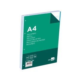 Recambio Liderpapel A4 100 Hojas 100 gr-M2 Cuadro 5 mm 4 Taladros Bandas De 5 Colores 24 unidades