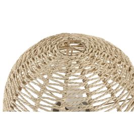 DKD Home Decor Lámpara de Sobremesa Urban Seta Blanco Marrón Claro, Materiales Metal y Cuerda, para bombilla E27, 50W, 30x48x30 cm