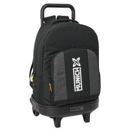 Mochila Escolar con Ruedas Munich Topo Negro 33 x 45 x 22 cm