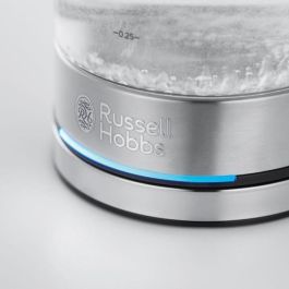 Russell Hobbs 24191-70 Hervidor de vidrio compacto 0.8 L 2200 W, acero inoxidable e iluminación azul