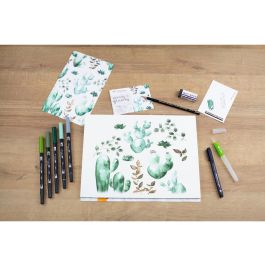 Set Watercoloring Tombow Greenery 9 Piezas