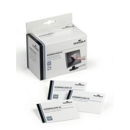 Durable SCREENCLEAN 50 Toallitas Húmedas para Pantallas, Limpieza Suave Sin Alcohol, Antiestático, Pack Individual