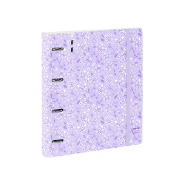 Carpeta de anillas Safta Light purple flowers Morado 27 X 32 X 4 cm