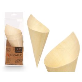 Set 12 Conos de Madera Kinvara 10x28x9.5 cm - Marrón (12 Unidades) Precio: 34.78999986. SKU: B1F4ESSFDJ