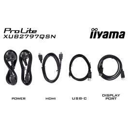iiyama XUB2797QSN-B2 Monitor 27" QHD IPS 1ms 100Hz USB-C Altavoces Pivotante Negro
