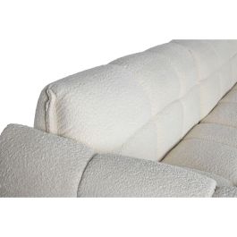 DKD Home Decor Sofá Moderno Blanco 260 x 108 x 82 cm Poliéster y Madera Desmontable