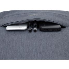 Rivacase 7567 Mochila Portátil 17.3 Pulgadas Prater - Protección Antirrobo, Carga USB, Gris Oscuro
