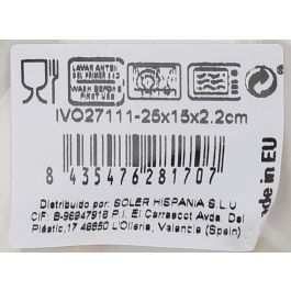 La Mediterranea Fuente Ovalada Ivory Nordic Brillo 25 x 15 x 2.2 cm (18 Unidades)