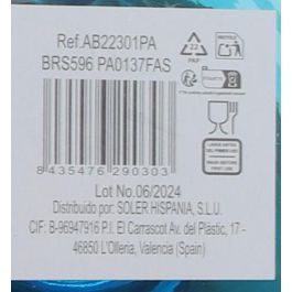 LAV Copas Combinados 685 ml con Pie Azul, 9 cm Diámetro x 20.5 cm Alto (24 Unidades)