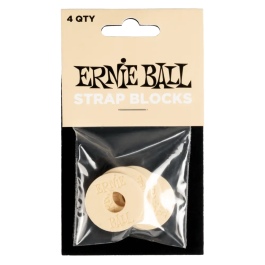 Ernie Ball Strap Blocks 4 Pcs - Cierres de Seguridad para Correas de Guitarra