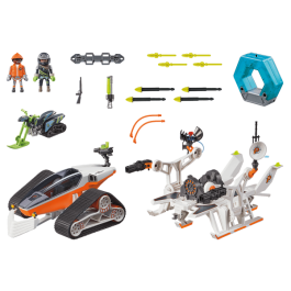 Playmobil Spy Team Comando Nieve con Espacio para 2 Figuras, Luz y Sonido, Mayor de 6 Años