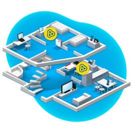 AVM FRITZ!Mesh Set 7530 AX + 1200 AX Wi-Fi 6 Sistema de Malla Doble Banda 2400 Mbit/s Color Rojo y Blanco