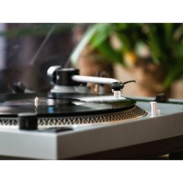 Lenco L-3810 - Tocadiscos de accionamiento directo con puerto USB y preamplificador incorporado, color gris mate