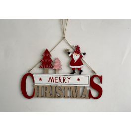 DKD Home Decor Decoración Navideña Colgante Tradicional de MDF Rojo Natural - 33x21.5x0.5 cm (Pack de 12 Unidades) Precio: 29.01096. SKU: B1D5PP6XAG