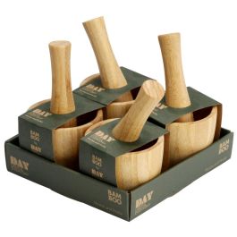 Day Mortero Con Mano Bambú Ø9x8 cm, Mano Ø3x13 cm