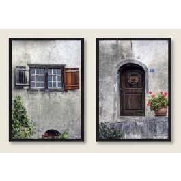 DKD Home Decor Cuadro de Pared Cottage Puerta Gris Beige Alto 70 Ancho 50 Fondo 2,8 cm Pack de 2 Unidades Modelo Aleatorio Precio: 20.16102. SKU: B1698AY9Z6