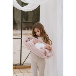 Muñecas Arias Muñeca Reborn Lola 40 cm Cuerpo Blando con Capazo Muñeco con Peso Español