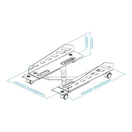 TOOQ SOPORTE METALICO PARA CPU DE SUELO CON RUEDAS BAJO