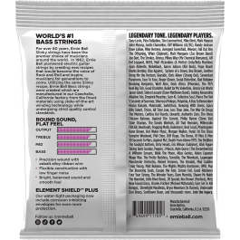 Ernieball Juego Bajo Eléctrico Entorchado Plano Slinky Power Short Scale 55-110