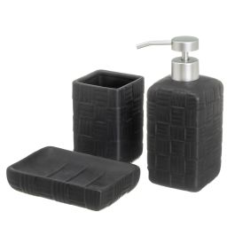 Set de Baño Negro Cerámica 14 x 10 x 20 cm Precio: 12.50000059. SKU: B13LQTM7N3