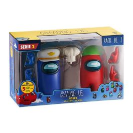 Bizak Figura Acción Among Us 12 cm - Incluye 2 Figuras y 5 Accesorios - 4 Modelos para Coleccionar