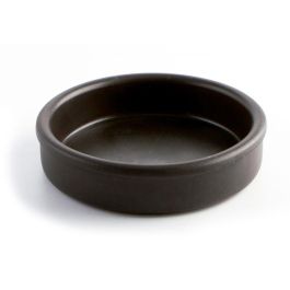 Quid Barro Lux Cazuela de Cerámica Negra 18 cm - Set 12 Unidades Apta para Vitrocerámica, Placa Eléctrica y Gas