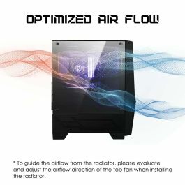 MSI MAG Forge 100M Midi Tower Negro Transparente con Iluminación Púrpura y Panel de Vidrio Templado para PC Gaming