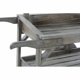 DKD Home Decor Carro para Jardín Shabby Chic Marrón Claro con Ruedas, Desmontable, de Abeto y Pizarra 41x109x87 cm DKD Home Decor Carro para Jardín Shabby Chic Marrón Claro con Ruedas, Desmontable, de Abeto y Pizarra 41x109x87 cm