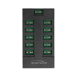 DELOCK Hub RGB para LEDs ARGB, 10 Puertos, Cable de 0.5 m, Negro, Plástico