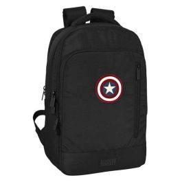 Mochila para Portátil y Tablet con Salida USB Capitán América Negro
