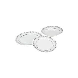 Servicio de 18 piezas Grano de arroz en porcelana negra Servicio de 18 piezas Grano de arroz en porcelana negra