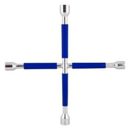 Good Year Cs10 GOD4012 Llave de Rueda Cruz Fija con recubrimiento antideslizante, medidas 17, 19, 22 mm y 13/16"
