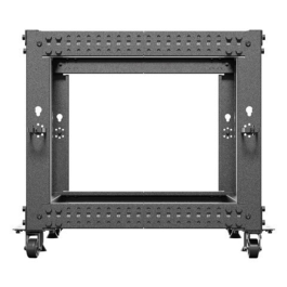 Lanberg Armario Rack Abierto 19" 9U Independiente para Servidores y Red 600kg Negro con Ruedas y Profundidad Ajustable
