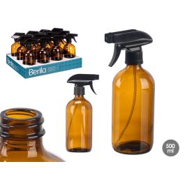 Berilo Pulverizador de Cristal Redondo Marrón 500 ml para Plantas y Hogar - Botella de Vidrio de 9.5x21.2x7.4 cm (12 Unidades) Precio: 21.58999975. SKU: B14PSADQ4R