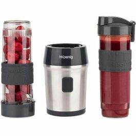 H.KoeNIG SMOO9 Mini licuadora personal 300W con 2 botellas de viaje 570ml, 4 cuchillas de acero inoxidable y cuerpo cepillado Precio: 55.68999953. SKU: B1DYYH5LF8