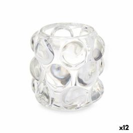 Portavelas Microesferas Transparente Cristal 8,4 x 9 x 8,4 cm (12 Unidades)