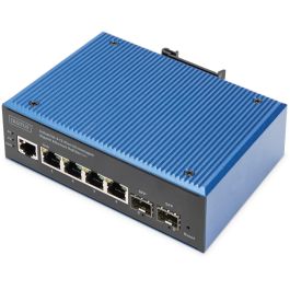 Digitus Switch L2 Gestionado Industrial Gigabit Ethernet 4 Puertos PoE + 2 SFP, IP40, -40 a 80 °C
