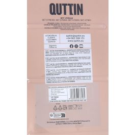 Quttin Set 3 Pzs Cuchillos Chef, Pelador y Pelador Oscilante "Nero" (12 Cajas)