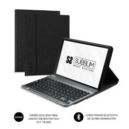 Teclado Bluetooth con Soporte para Tablet Subblim SUBKT3BTL200 Negro Qwerty Español QWERTY