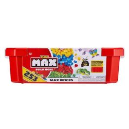 Zuru Max Build Caja Construcción Ladrillos 253 Piezas c/ Almacenamiento - Compatible Otras Marcas, Edad +3, 18x39x12cm