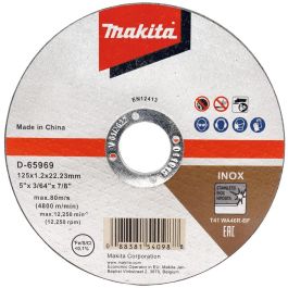 Makita D-65969-12 Disco de corte INOX 125x1.2mm Precio: 30.59000032. SKU: B1BTPDLQMZ
