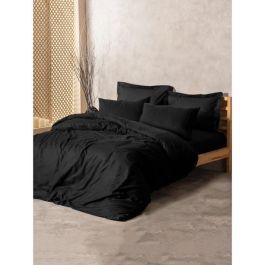 Juego de cama - 1 funda nórdica 220x240 cm + 2 fundas de almohada 60x60 cm - 100% algodón - Negro Precio: 56.10528. SKU: B19XSDJB4Q