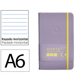 Antartik Cuaderno A6 Tapa Dura 100 Hojas Rayas Morado y Amarillo 80gr FSC Precio: 4.68999993. SKU: B1JB7GMS7M