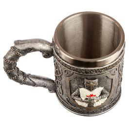 PUCKATOR Taza Caballeros de las Cruzadas de Resina y Acero Inoxidable - 10,5x15x9,5cm Precio: 15.49999957. SKU: B1FKR956SQ